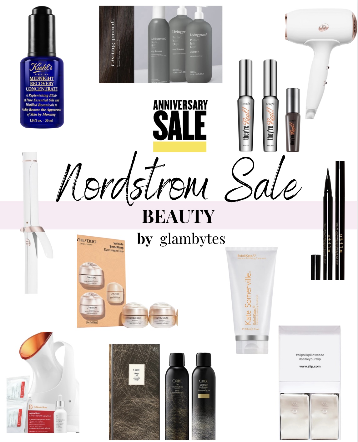 collage of beauty products for Nordstrom Anniversary Sale Picks