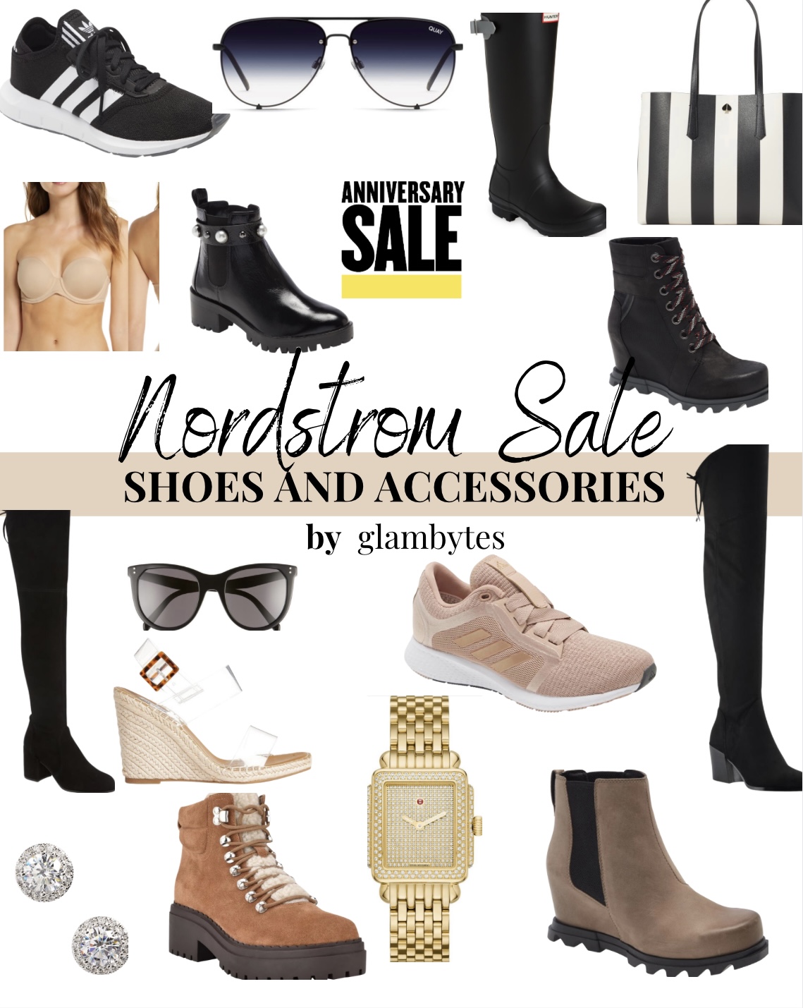 collage of women's shoes and accessories for Nordstrom Anniversary Sale Picks
