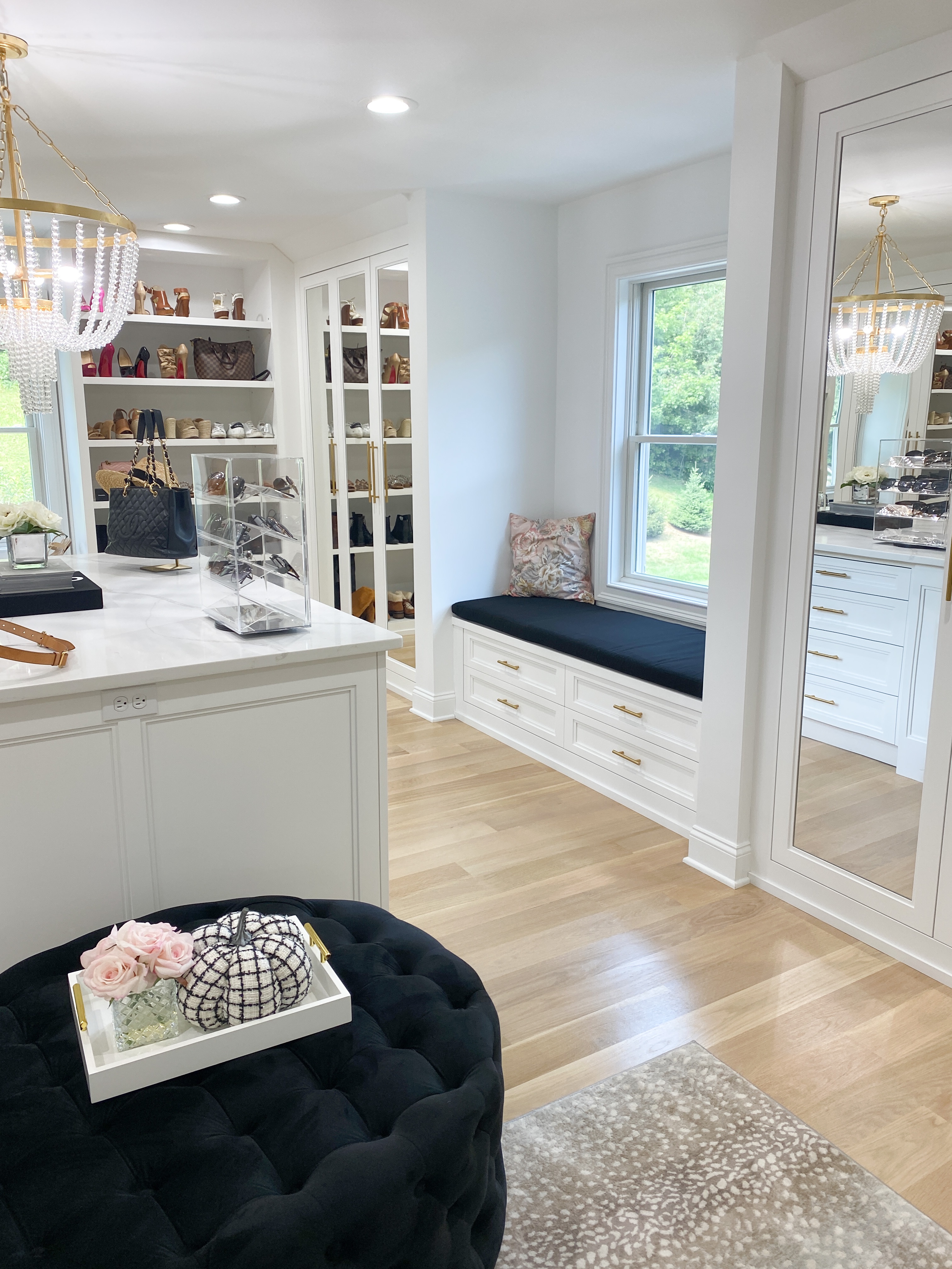 shoes and bags in a Custom Closet Reveal